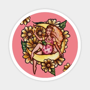 Flower Moon Goddess Magnet